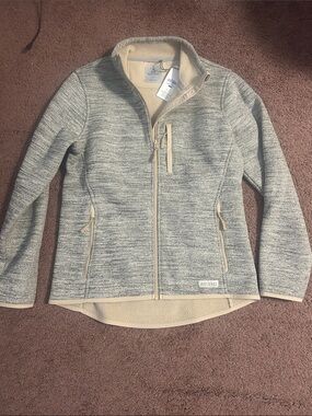 Ascend Women’s Light Gray Heather Full-Zip Teddy Jacket